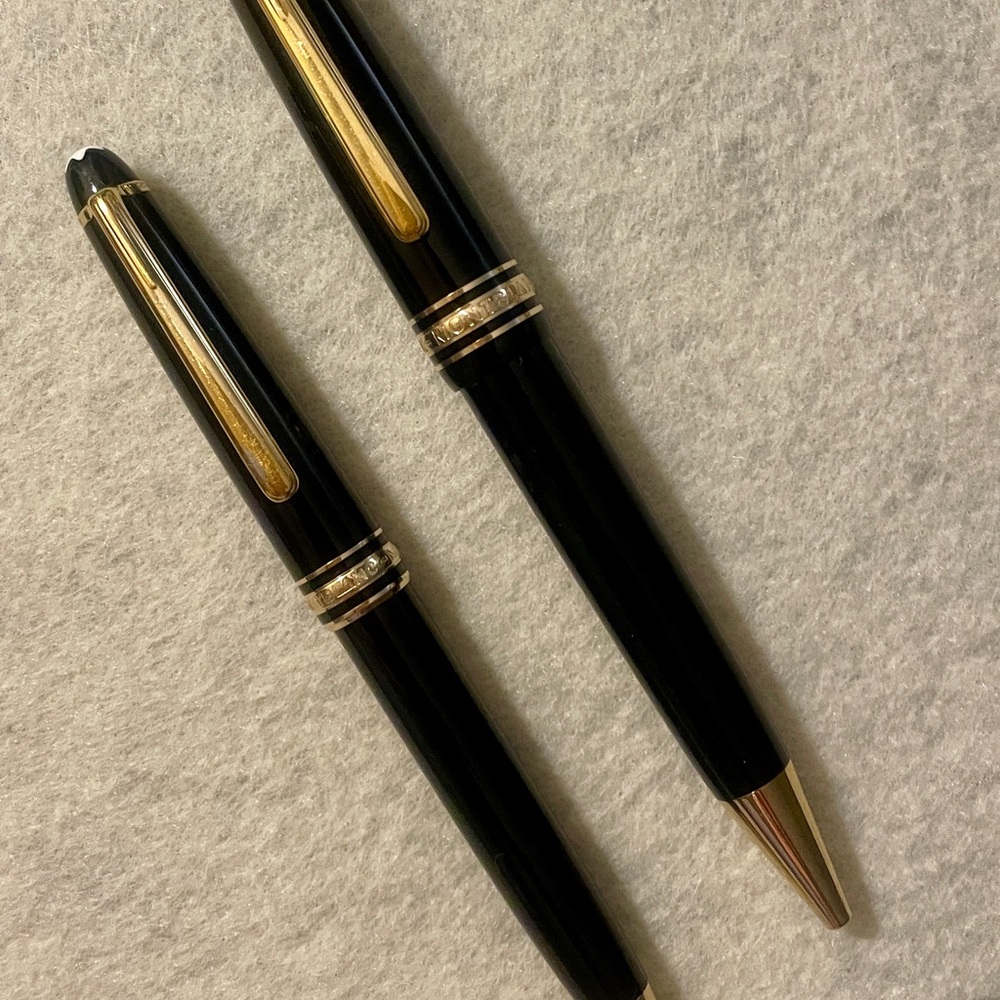 AUTHENTIC MONTBLANC MEISTERSTUCK GOLD COATED BALLPOINT PENS